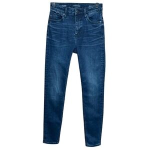 VIGOSS The Jagger High Rise Skinny Jeans Womens Size 25 Blue Dark Wash Whiskered